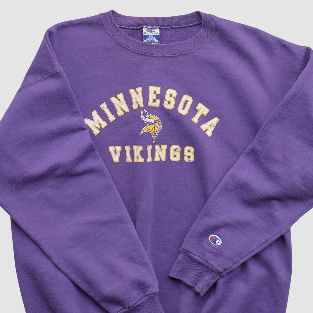 Minnesota Vikings Fanatics Champion 90s Pullover Sweatshirt