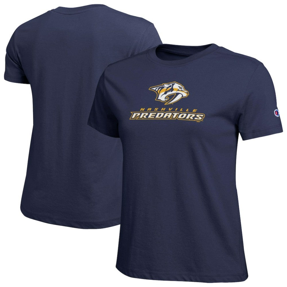 Nashville Predators Champion Women's Wordmark Lockup T-Shirt Outlet
