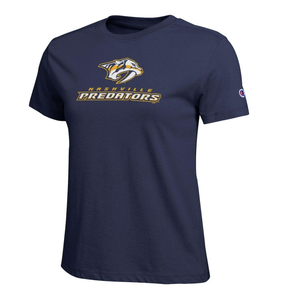 Nashville Predators Champion Women's Wordmark Lockup T-Shirt Outlet