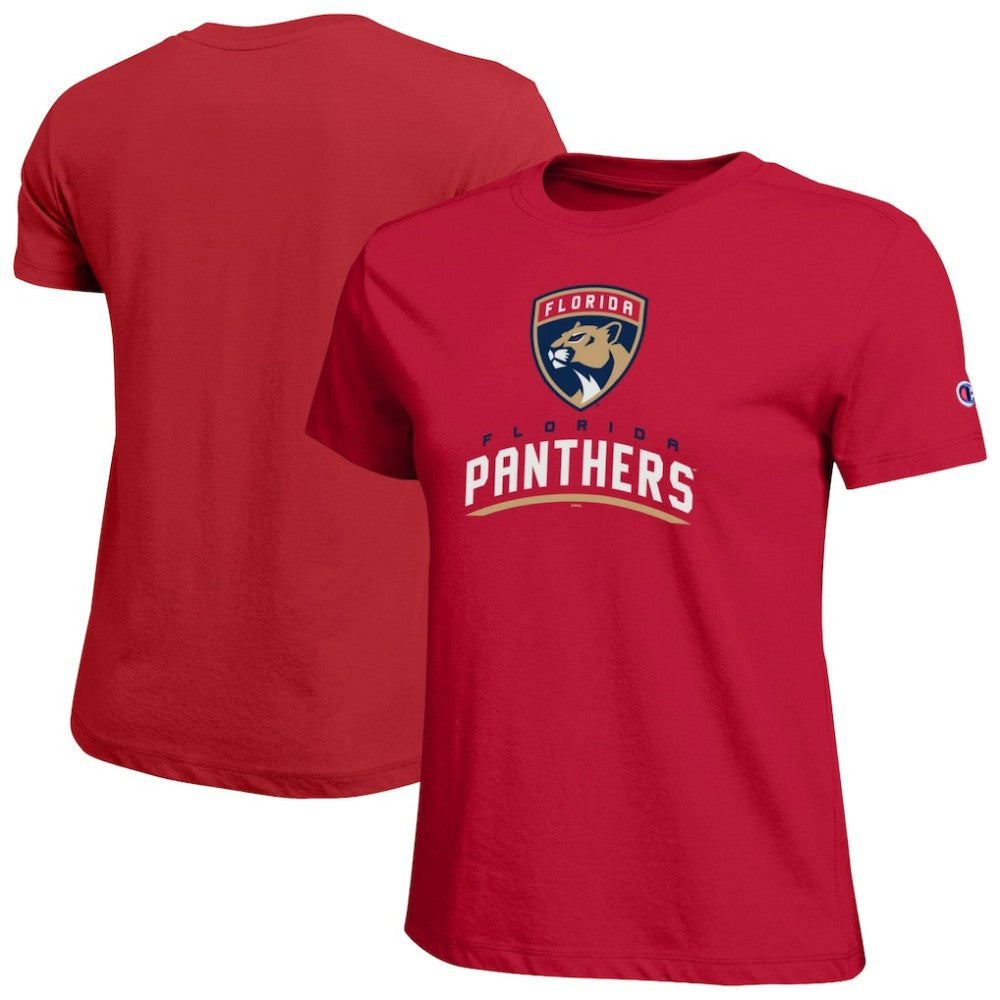 Florida Panthers Champion Women's Wordmark Lockup T-Shirt For Sale