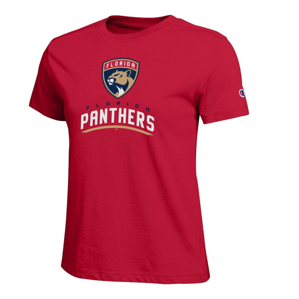 Florida Panthers Champion Women's Wordmark Lockup T-Shirt For Sale