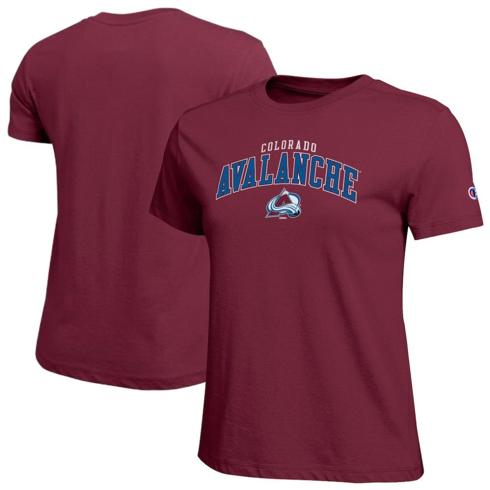Colorado Avalanche Champion Women's Arch Mascot Logo T-Shirt Sale