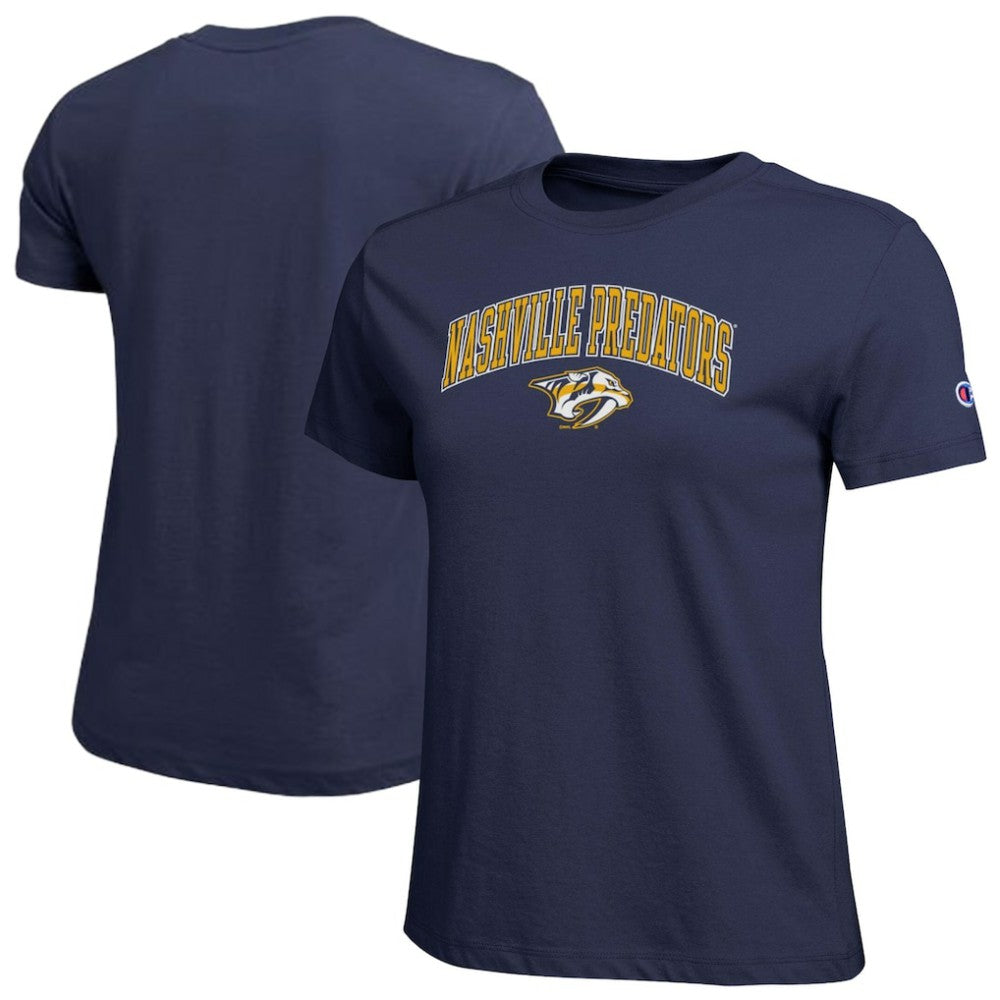 Nashville Predators Champion Women's Arch Mascot Logo T-Shirt Outlet