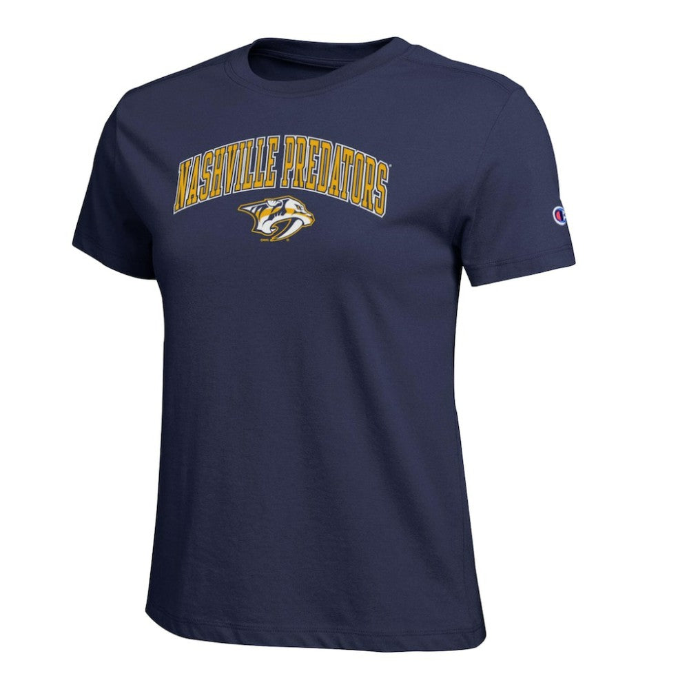 Nashville Predators Champion Women's Arch Mascot Logo T-Shirt Outlet