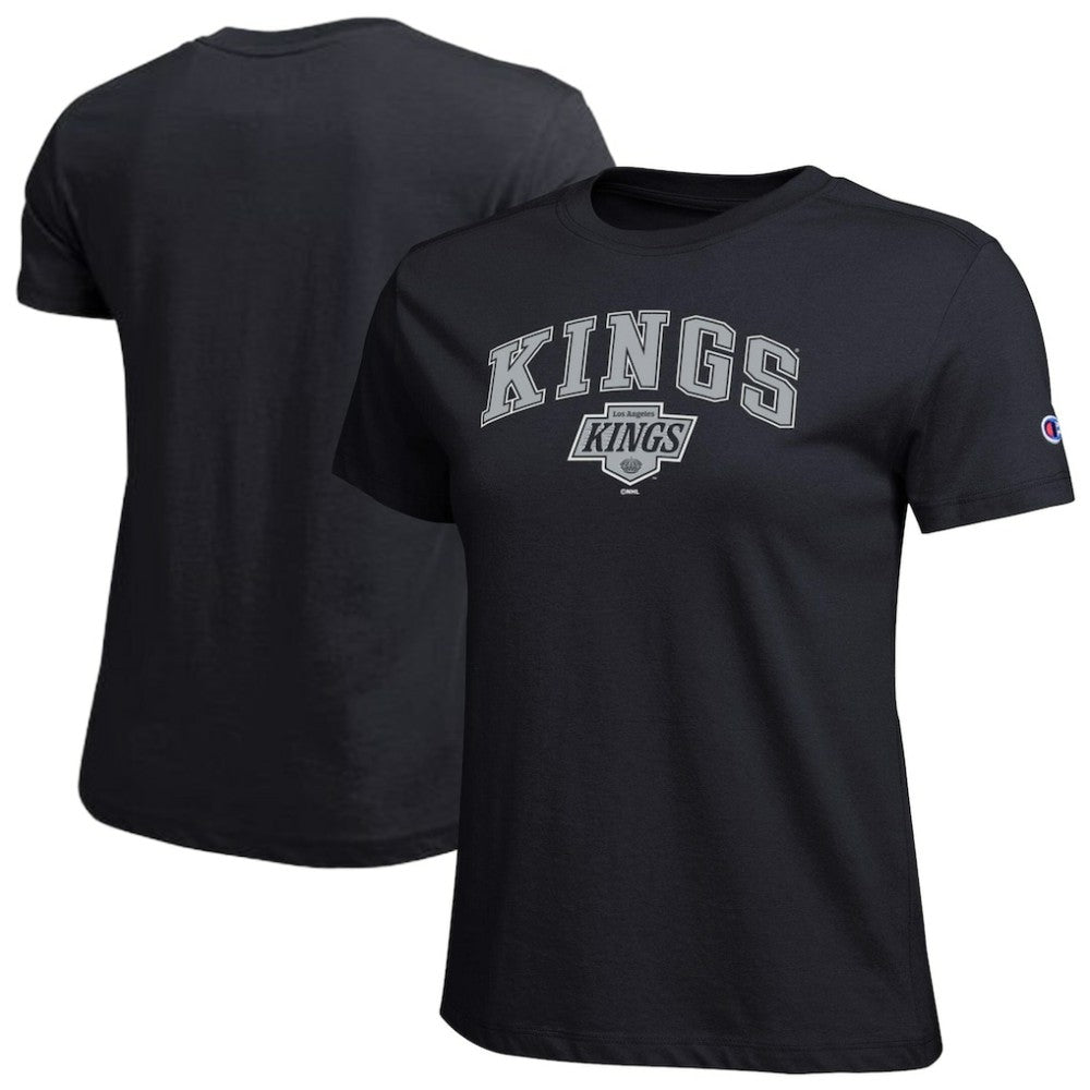 Los Angeles Kings Champion Women's Arch Mascot Logo T-Shirt Online