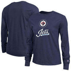 Winnipeg Jets Champion Women's Wordmark Lockup Long Sleeve T-Shirt For Sale