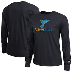 St. Louis Blues Champion Women's Wordmark Lockup Long Sleeve T-Shirt For Sale