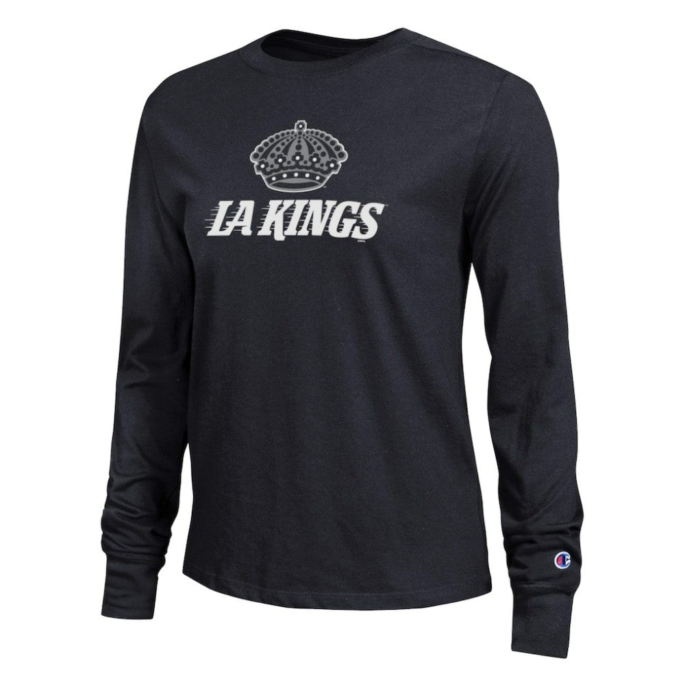 Los Angeles Kings Champion Women's Wordmark Lockup Long Sleeve T-Shirt Discount