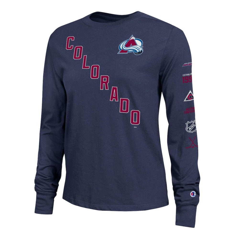 Colorado Avalanche Champion Women's 2-Hit Long Sleeve T-Shirt Discount