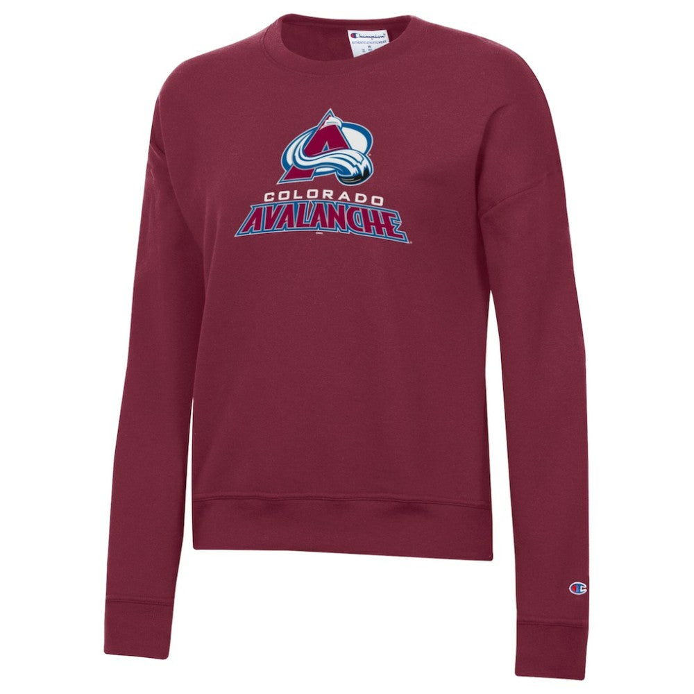Colorado Avalanche Champion Women's Wordmark Lockup Powerblend Sweatshirt Outlet