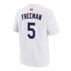 Freddie Freeman Los Angeles Dodgers Nike Youth 2026 Gold Collection Name & Number T-Shirt | MLB For sale