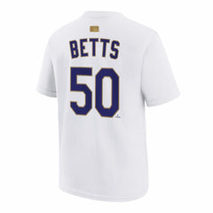 Mookie Betts Los Angeles Dodgers Nike Youth 2026 Gold Collection Name & Number T-Shirt | MLB Outlet
