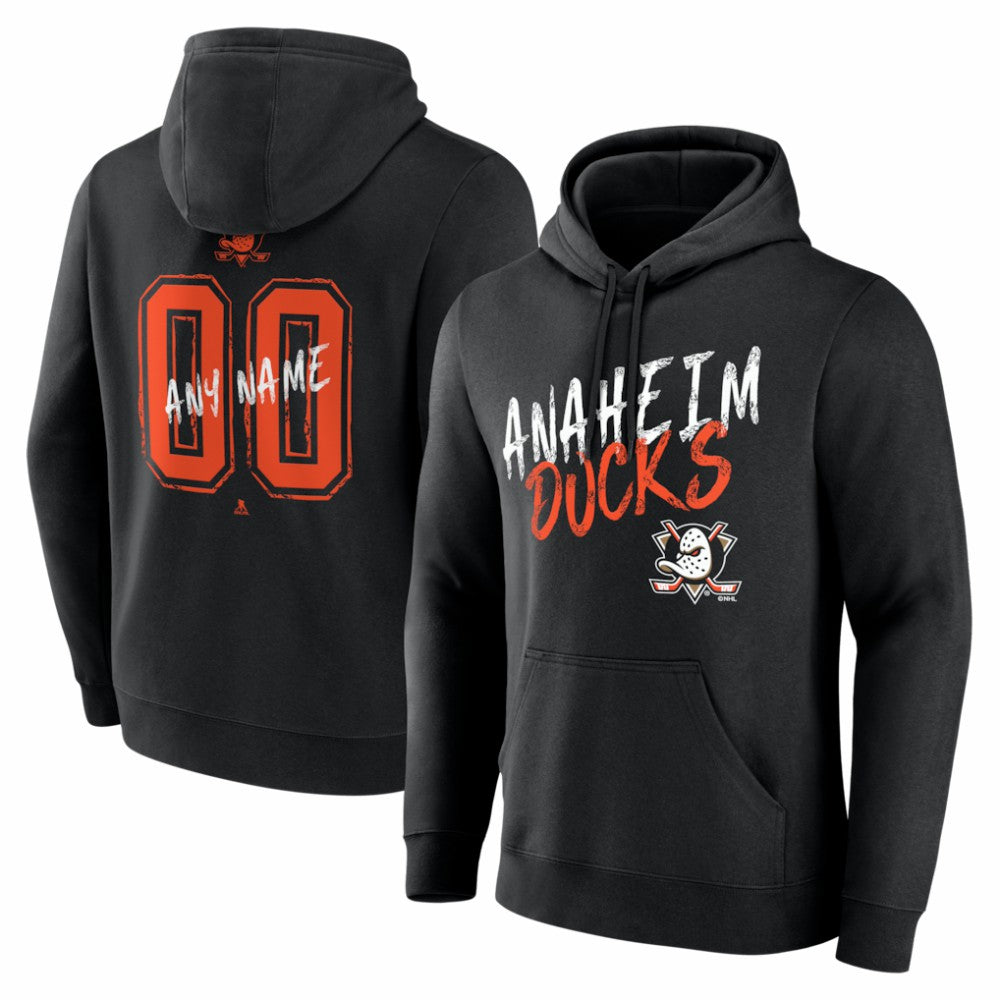 Anaheim Ducks Big & Tall Hustle Personalized Name & Number Hoodie Outlet