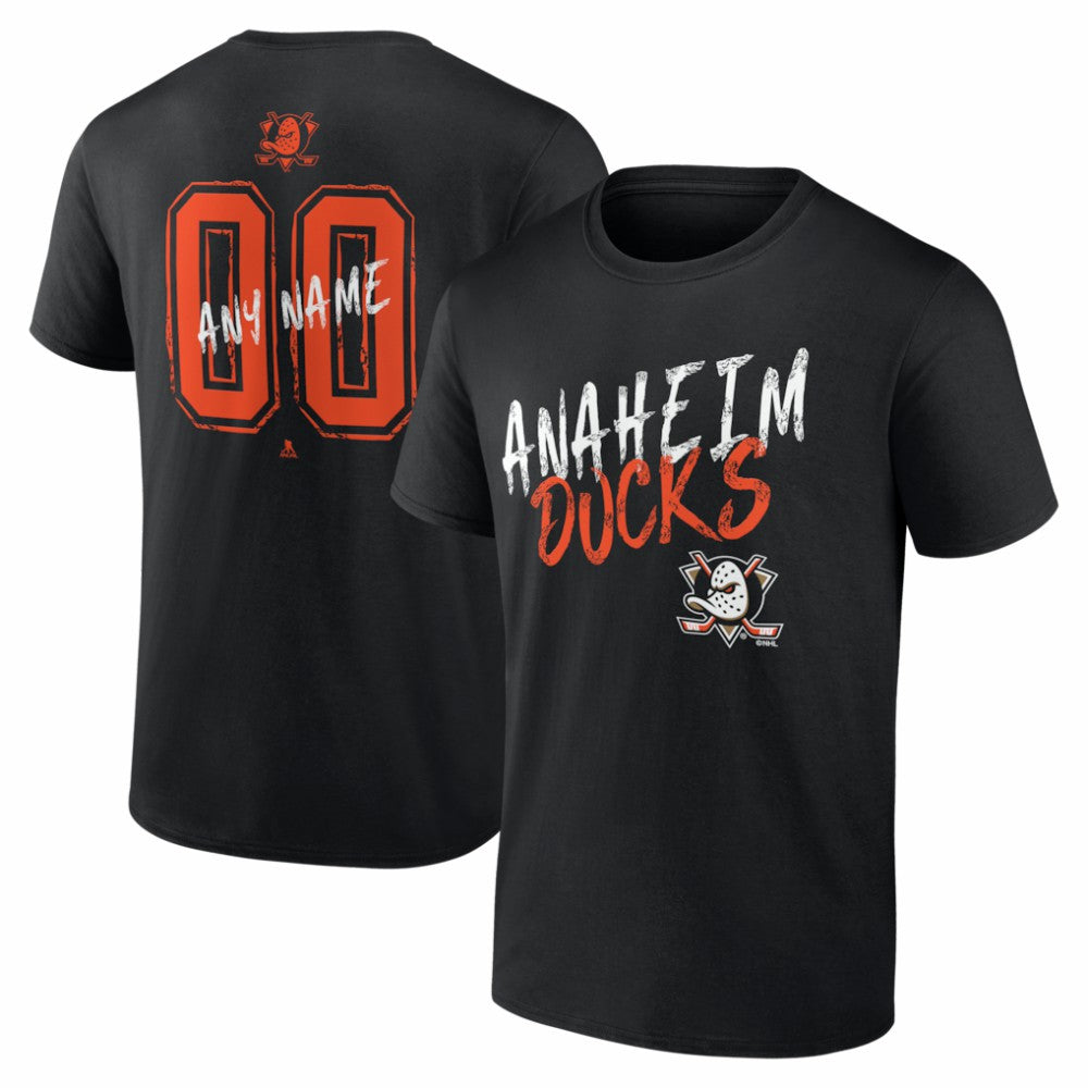 Anaheim Ducks Hustle Personalized Name & Number T-Shirt On Sale