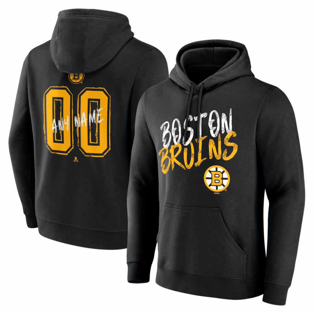 Boston Bruins Hustle Personalized Name & Number Hoodie Outlet