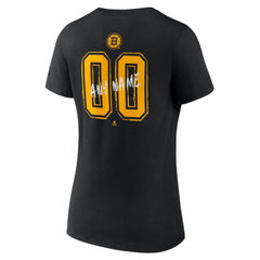 Boston Bruins Women's Hustle Personalized Name & Number V-Neck T-Shirt Outlet