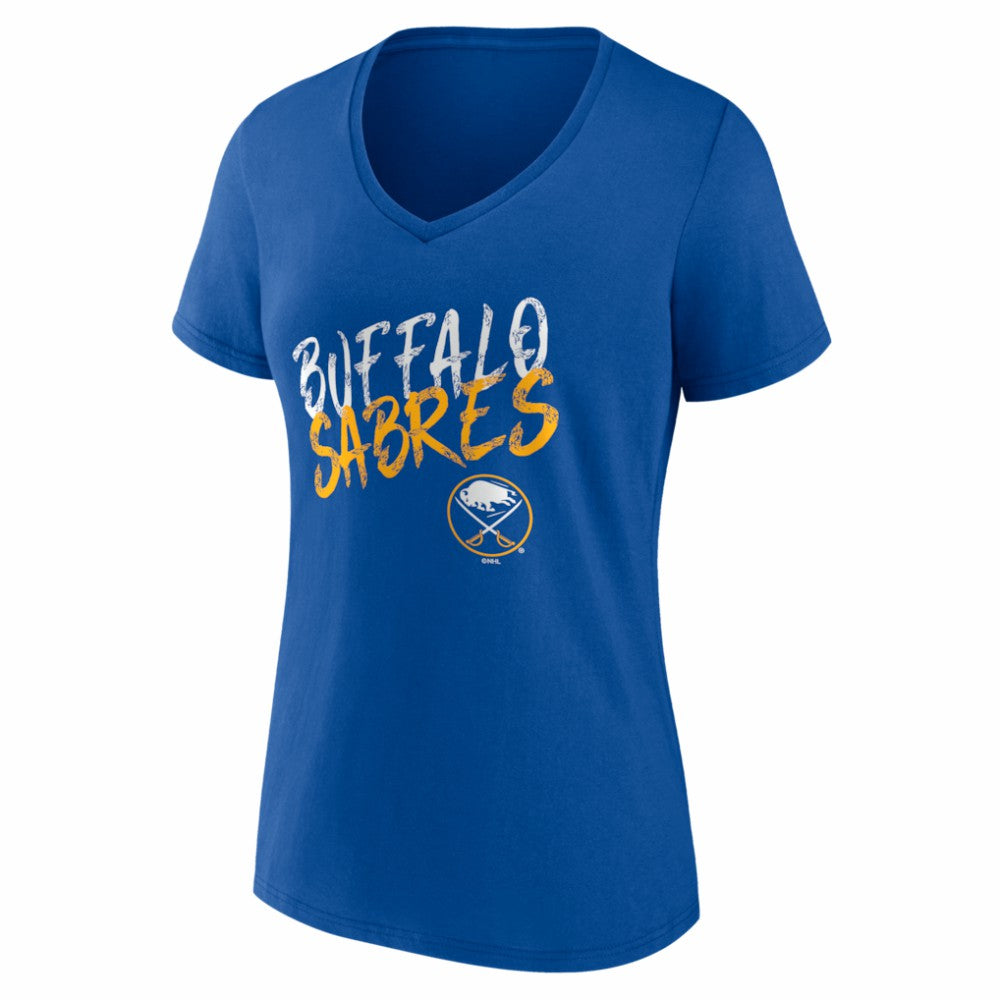 Buffalo Sabres Women's Hustle Personalized Name & Number V-Neck T-Shirt Sale