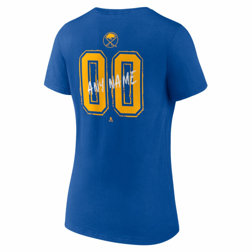 Buffalo Sabres Women's Hustle Personalized Name & Number V-Neck T-Shirt Sale