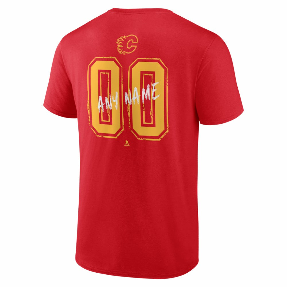 Calgary Flames Big & Tall Hustle Personalized Name & Number T-Shirt For Sale