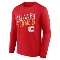 Calgary Flames Hustle Personalized Name & Number Long Sleeve T-Shirt Online