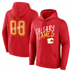 Calgary Flames Hustle Personalized Name & Number Hoodie Discount