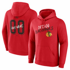 Chicago Blackhawks Hustle Personalized Name & Number Hoodie Discount