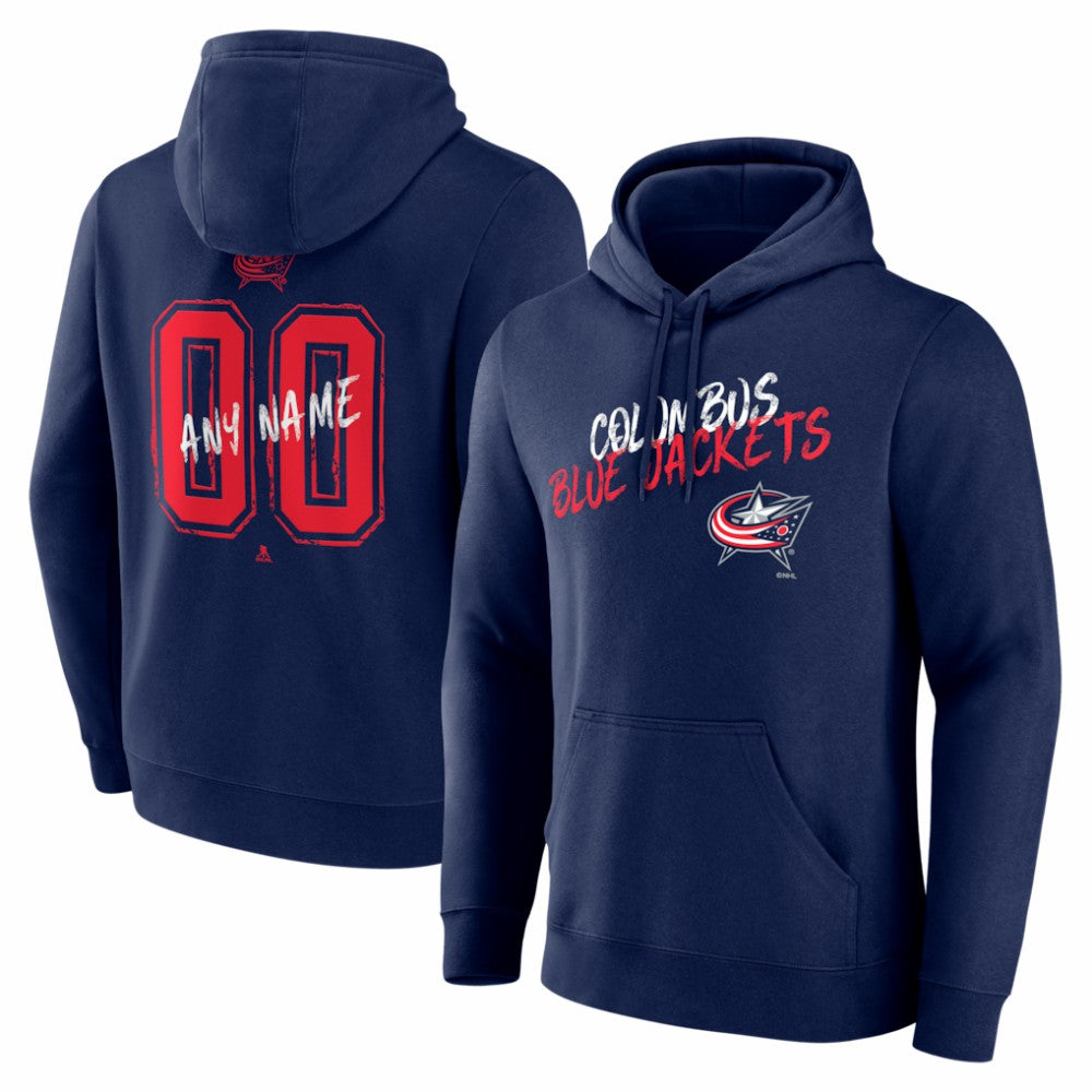 Columbus Blue Jackets Big & Tall Hustle Personalized Name & Number Hoodie Sale