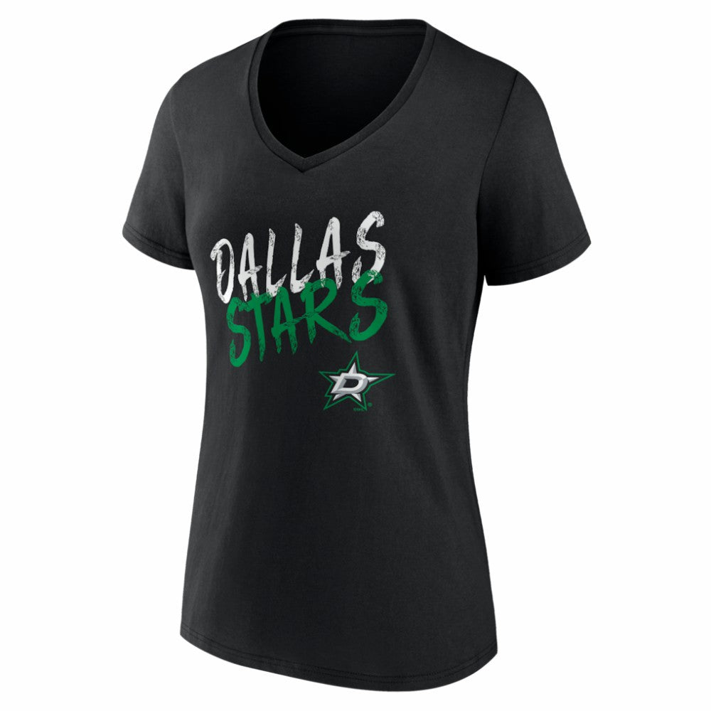 Dallas Stars Women's Hustle Personalized Name & Number V-Neck T-Shirt For Sale