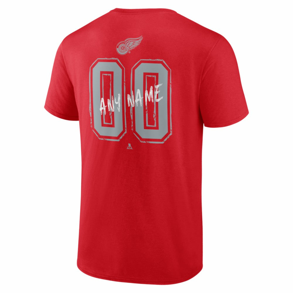 Detroit Red Wings Hustle Personalized Name & Number T-Shirt Outlet