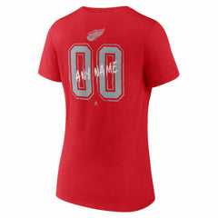 Detroit Red Wings Women's Hustle Personalized Name & Number V-Neck T-Shirt Discount