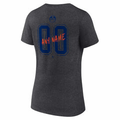 Edmonton Oilers Women's Hustle Personalized Name & Number V-Neck T-Shirt Sale