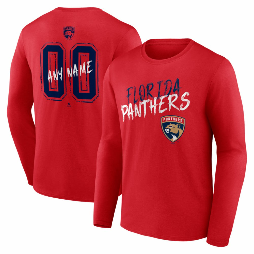 Florida Panthers Hustle Personalized Name & Number Long Sleeve T-Shirt Sale