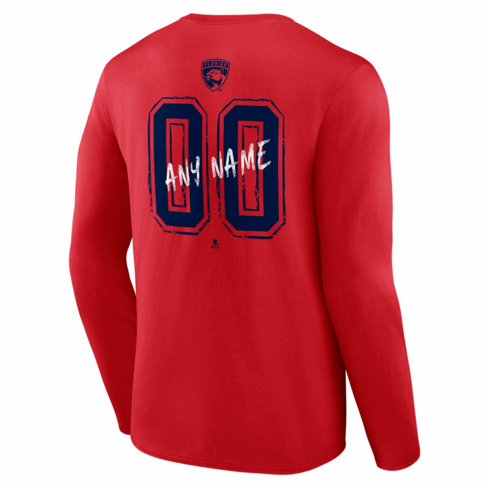 Florida Panthers Hustle Personalized Name & Number Long Sleeve T-Shirt Sale