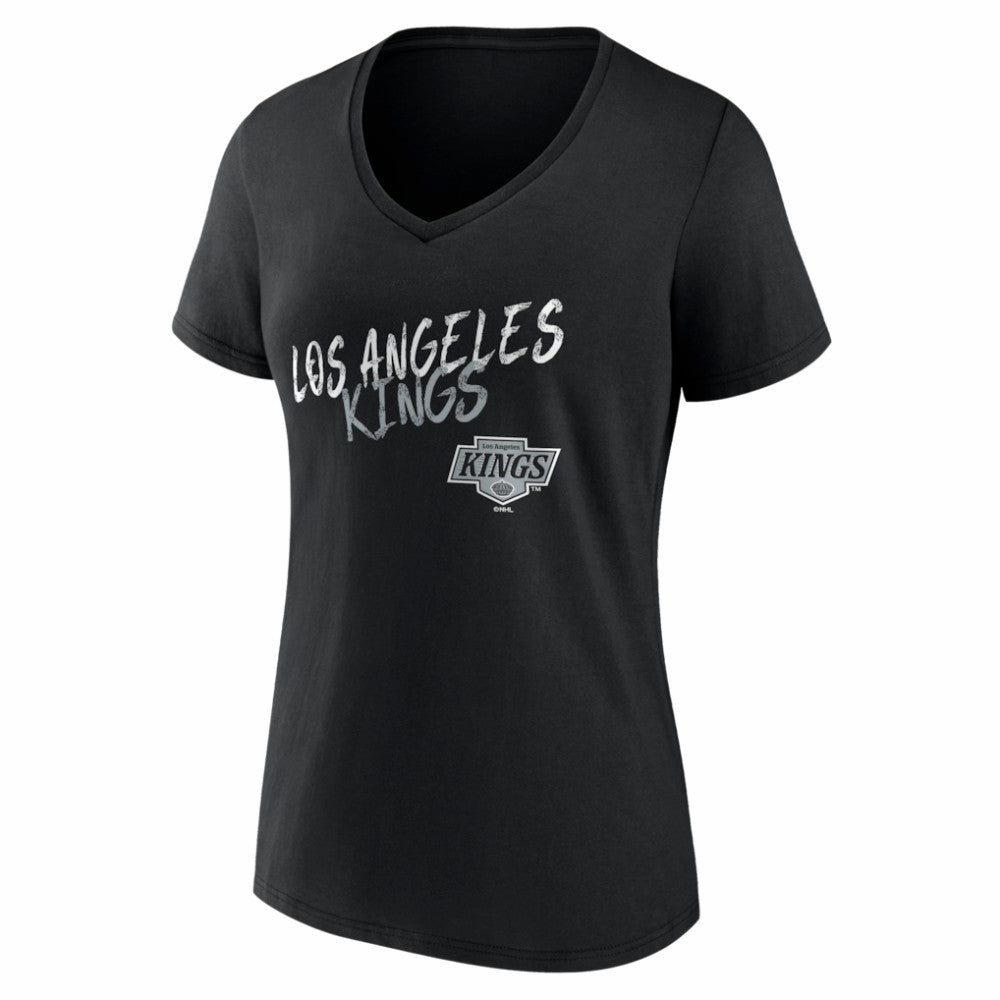 Los Angeles Kings Women's Hustle Personalized Name & Number V-Neck T-Shirt For Sale
