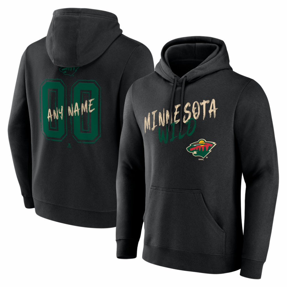 Minnesota Wild Big & Tall Hustle Personalized Name & Number Hoodie Online