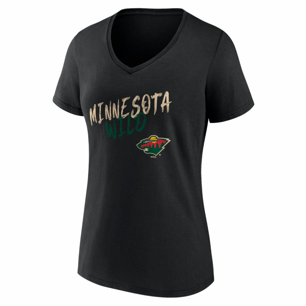 Minnesota Wild Women's Hustle Personalized Name & Number V-Neck T-Shirt Sale