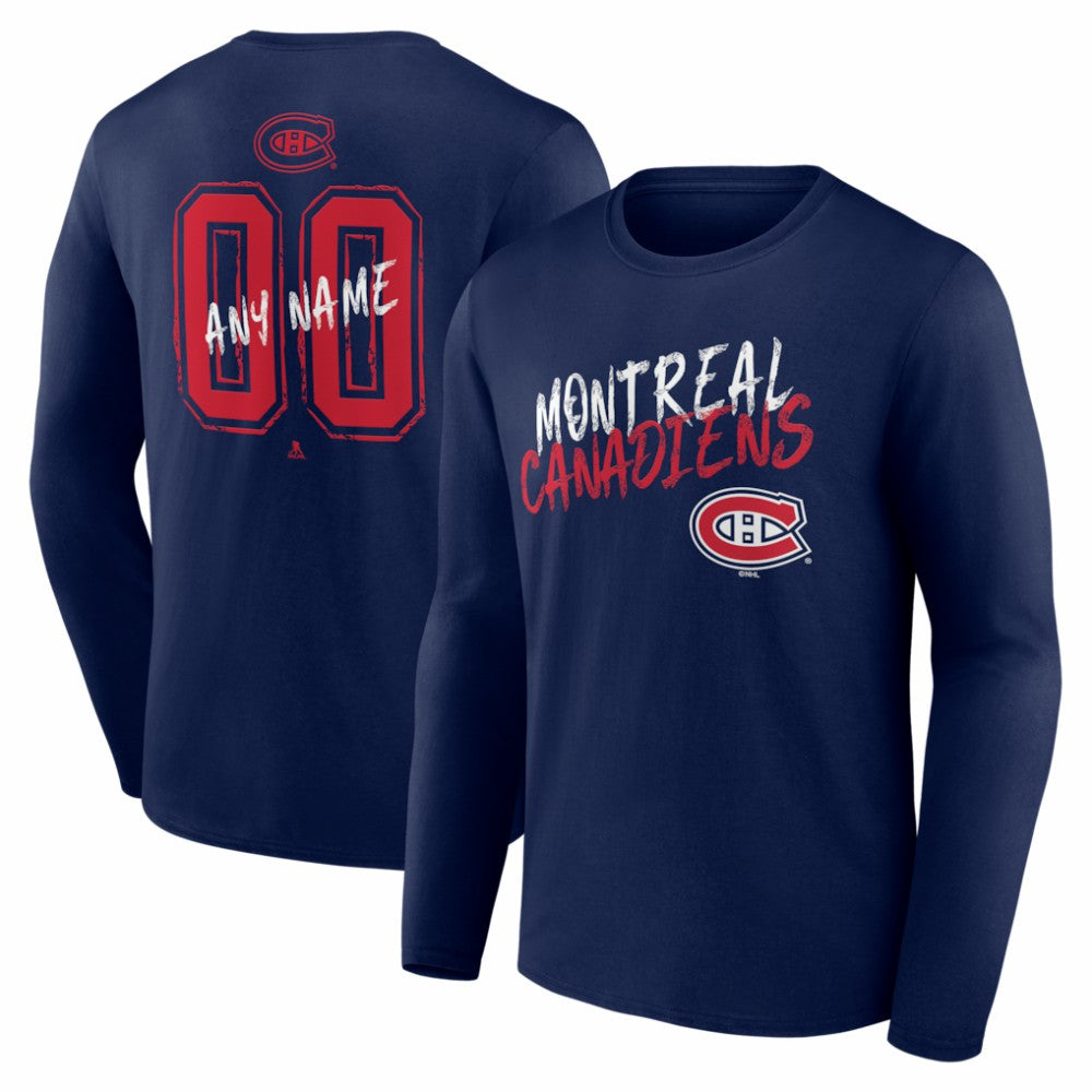 Montreal Canadiens Hustle Personalized Name & Number Long Sleeve T-Shirt Sale