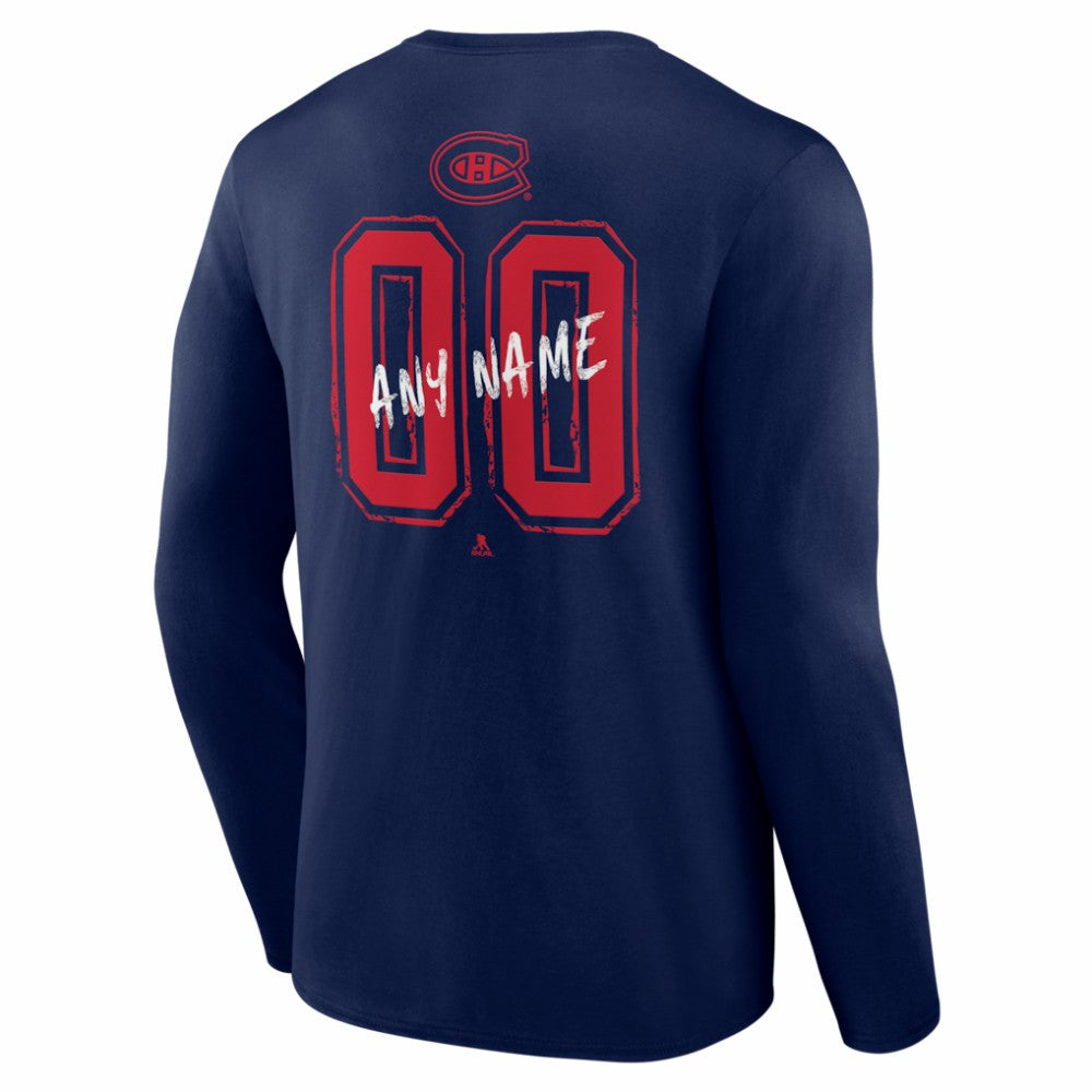 Montreal Canadiens Hustle Personalized Name & Number Long Sleeve T-Shirt Sale