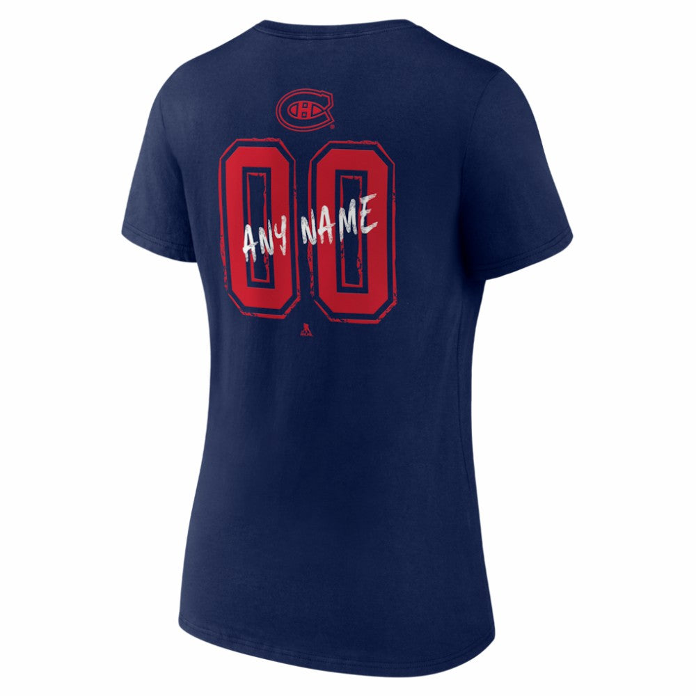 Montreal Canadiens Women's Hustle Personalized Name & Number V-Neck T-Shirt Online