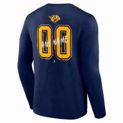 Nashville Predators Hustle Personalized Name & Number Long Sleeve T-Shirt For Sale