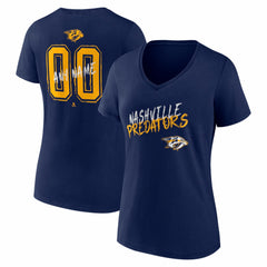Nashville Predators Women's Hustle Personalized Name & Number V-Neck T-Shirt Online