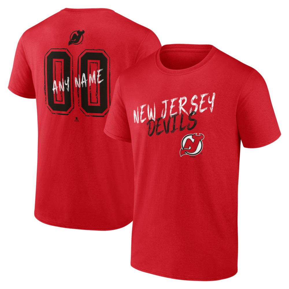 New Jersey Devils Big & Tall Hustle Personalized Name & Number T-Shirt For Sale