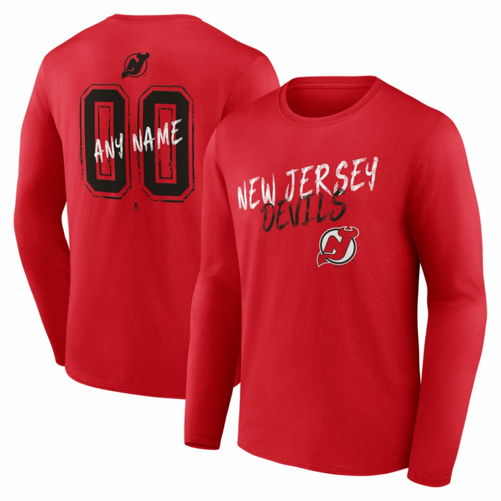New Jersey Devils Hustle Personalized Name & Number Long Sleeve T-Shirt Online