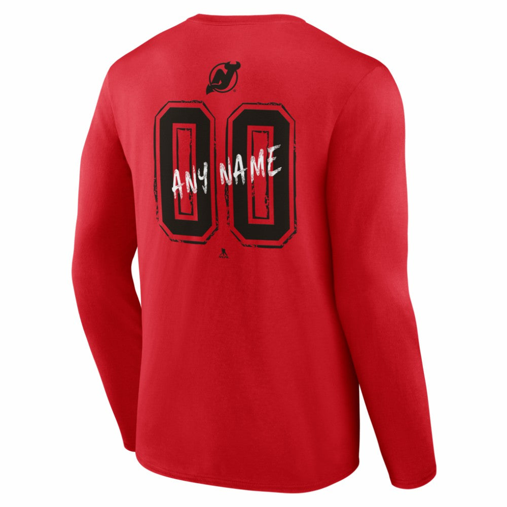 New Jersey Devils Hustle Personalized Name & Number Long Sleeve T-Shirt Online