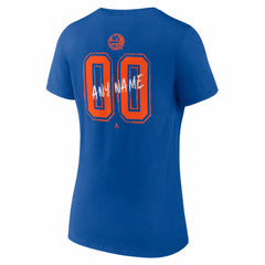 New York Islanders Women's Hustle Personalized Name & Number V-Neck T-Shirt Outlet