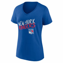 New York Rangers Women's Hustle Personalized Name & Number V-Neck T-Shirt Online
