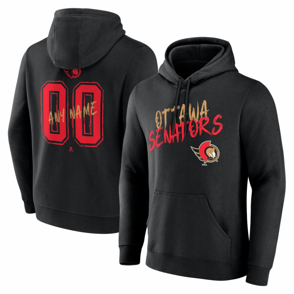 Ottawa Senators Big & Tall Hustle Personalized Name & Number Hoodie For Sale
