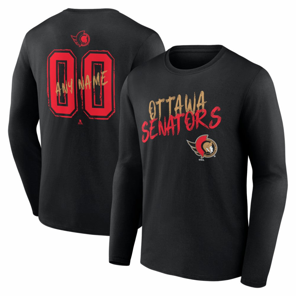Ottawa Senators Hustle Personalized Name & Number Long Sleeve T-Shirt Discount