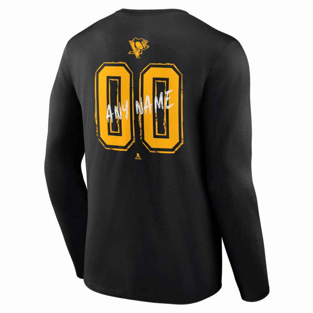 Pittsburgh Penguins Hustle Personalized Name & Number Long Sleeve T-Shirt Outlet