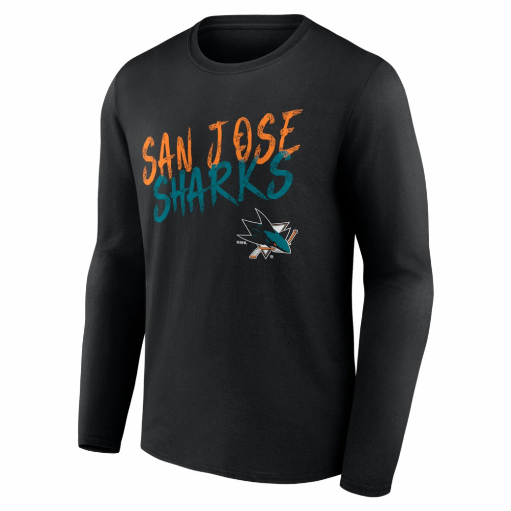 San Jose Sharks Hustle Personalized Name & Number Long Sleeve T-Shirt Discount